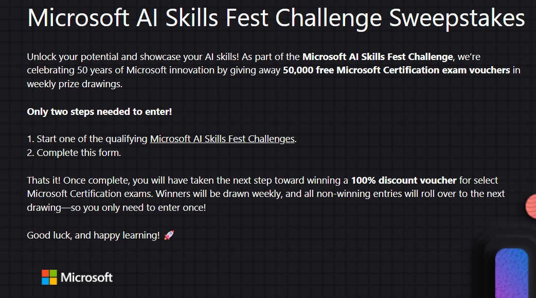 Microsoft AI Skills Form